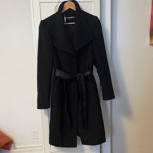 Karl Lagerfeld Black Trench Coat with Belt